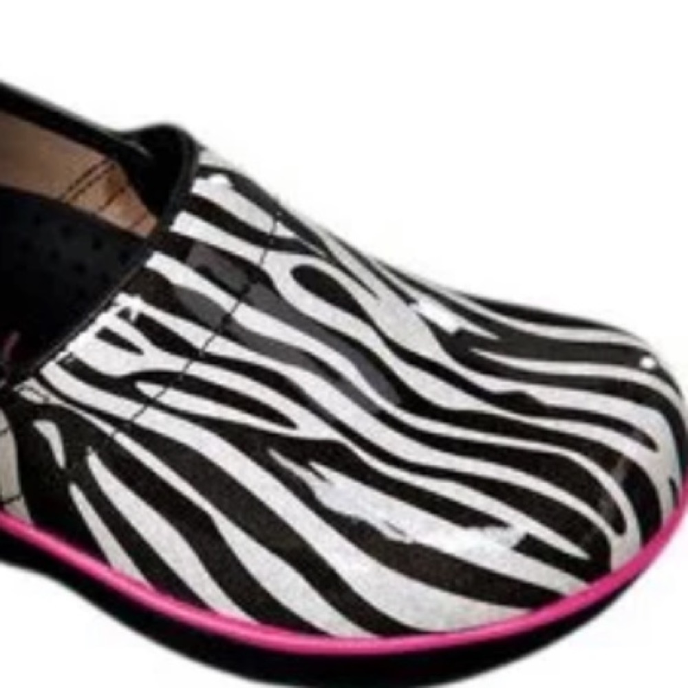 NEW SMITTEN NURSE CLOGS/ ZEBRA-INSPIRED - Picture 3 of 5